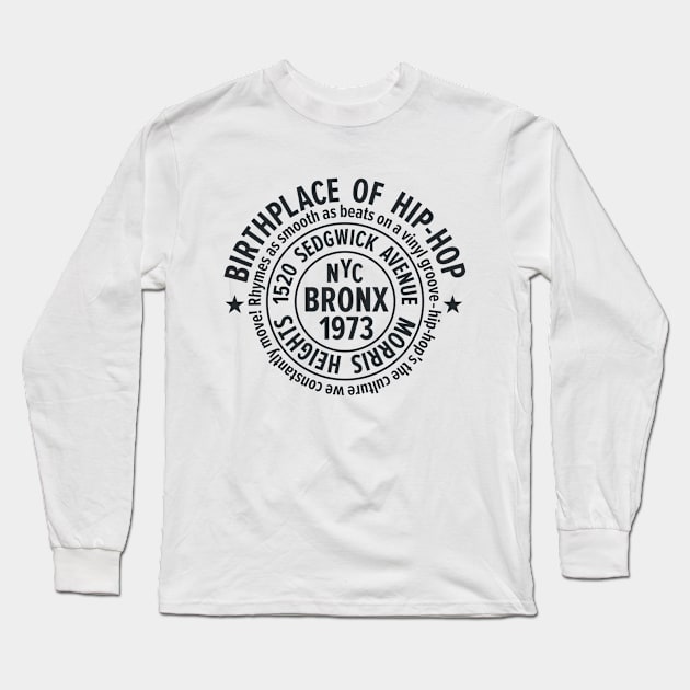 Bronx Hip-Hop - Celebrating 50 Years of Rhymes and Rhythms Long Sleeve T-Shirt by Boogosh